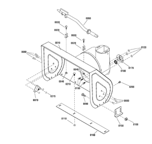 Auger Housing Group Diagram and Parts List for 1696050-LP25936-726E 2011 Briggs and Stratton Snow Blower